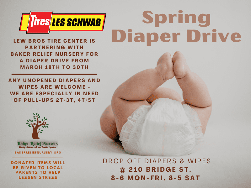 Lew Bros Tire Center Hosts Spring Diaper Drive